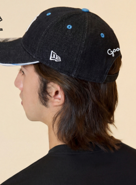 NEW ERA纽亦华 X GOODBAI联名MLB复古弯檐棒球帽男女软顶NE920