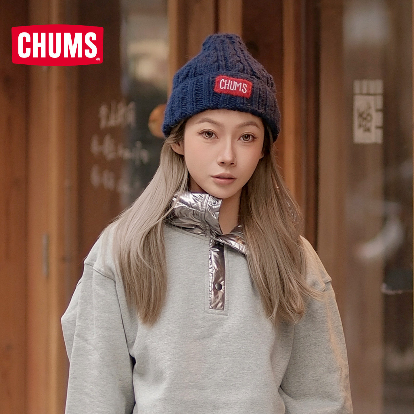 CHUMS洽洽鸟 秋冬百搭毛线帽潮牌男女款针织帽子CH05-1397,淘宝优惠券,粉丝福利购,淘宝优惠卷