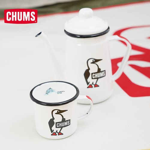 CHUMS洽洽鸟户外露营装备水壶茶缸高颜值搪瓷水壶杯子CH62-2033_虎窝淘