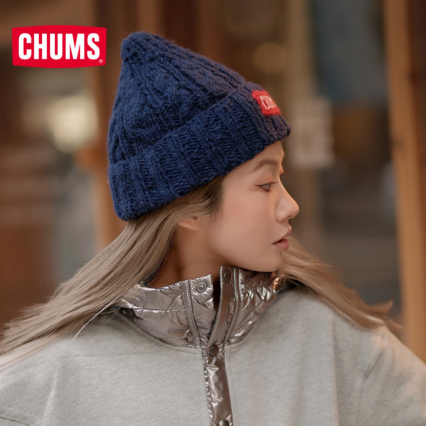 CHUMS洽洽鸟 秋冬百搭毛线帽潮牌男女款针织帽子CH05-1397,淘宝优惠券,粉丝福利购,淘宝优惠卷