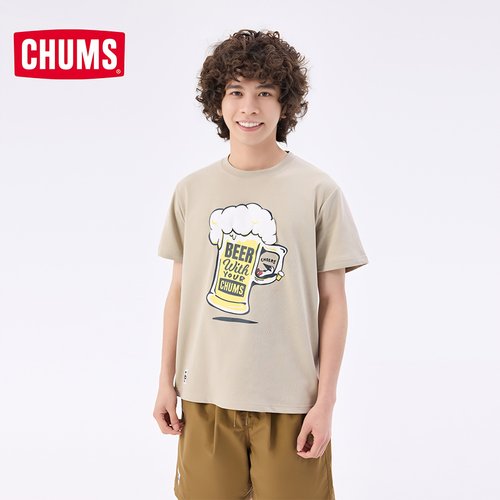 CHUMS洽洽鸟运动户外休闲短袖男女同款运动半袖百搭T恤CH01-2372 - 图0