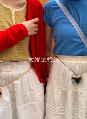 大发试验站 爱心重工金属腰链多功能项链甜酷辣妹精致美少女装饰