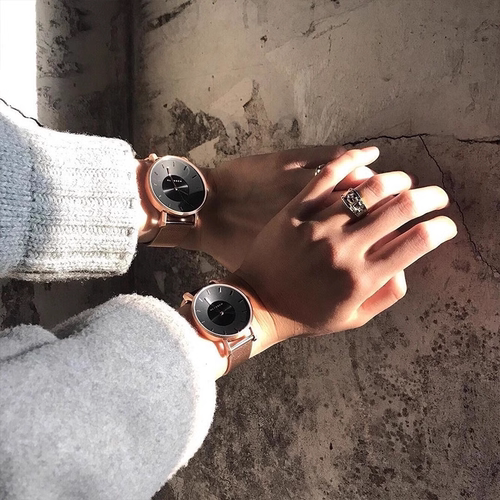 意大利Klasse14设计师品牌石英手表男凹陷表盘编织表带生日礼物 - 图2