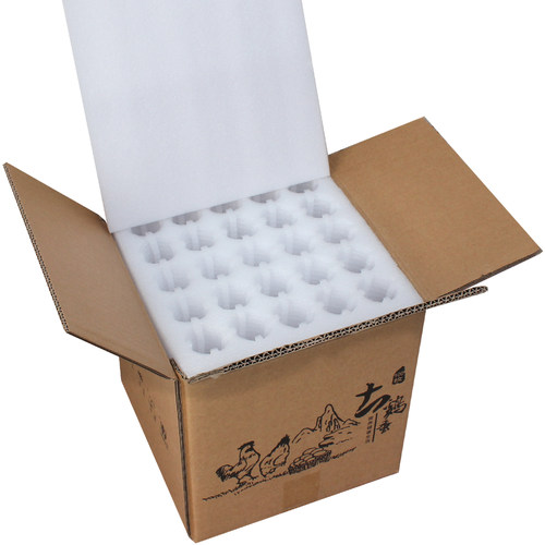 珍珠棉鸡蛋托50枚60装鸡蛋快递包装盒寄快递专用防震包装泡沫箱 - 图3