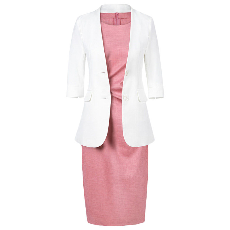 高端职业装夏季主持人美容师套裙 阳光诺卡职业女裙套装