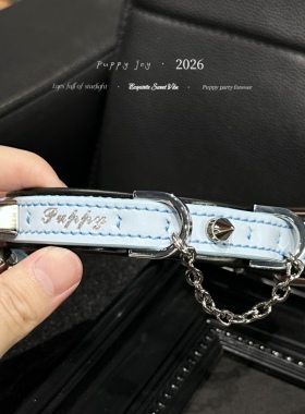 PuppyJoy手缝！「危险小狗」项链choker牛皮颈带高级手工定制
