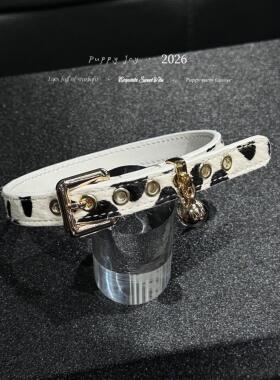 PuppyJoy手缝「奶牛项圈」choker奶牛皮毛毛项圈高级手工定制