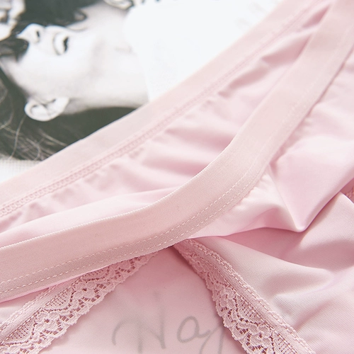 Нижнее белье, милые кружевные японские штаны для школьников, сексуальные шелковые трусы, средняя посадка