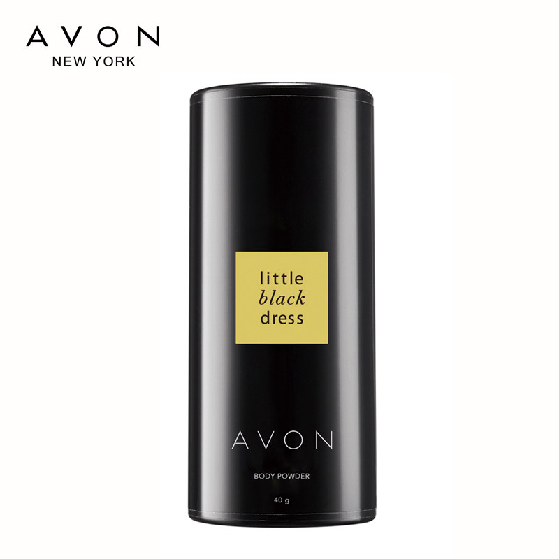 雅芳小黑裙爽身40g爽身粉细腻香粉 avon雅芳晨曦爽身粉