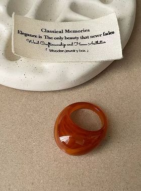 戒指日韩女树脂环保新品指圈轻奢夸张手饰时尚百搭冬春饰品不掉色