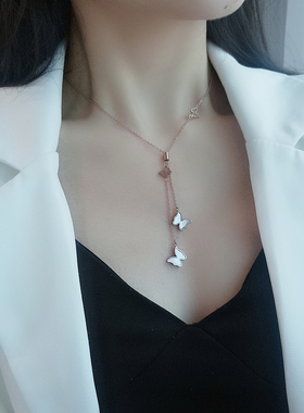 新款钛钢不掉色网红超仙百搭项链