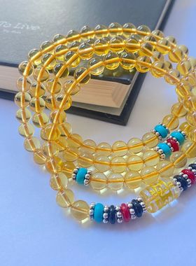 天然佛珠手串红玛瑙玉髓六字箴言天然水晶手链男女款饰品民族风