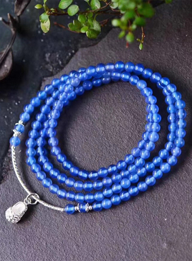 天然多层小拖鞋手链蓝玛瑙