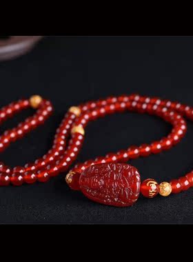 天然千手观音红玛瑙本命佛属鼠