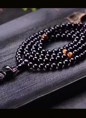 天然手链黑曜石狐狸