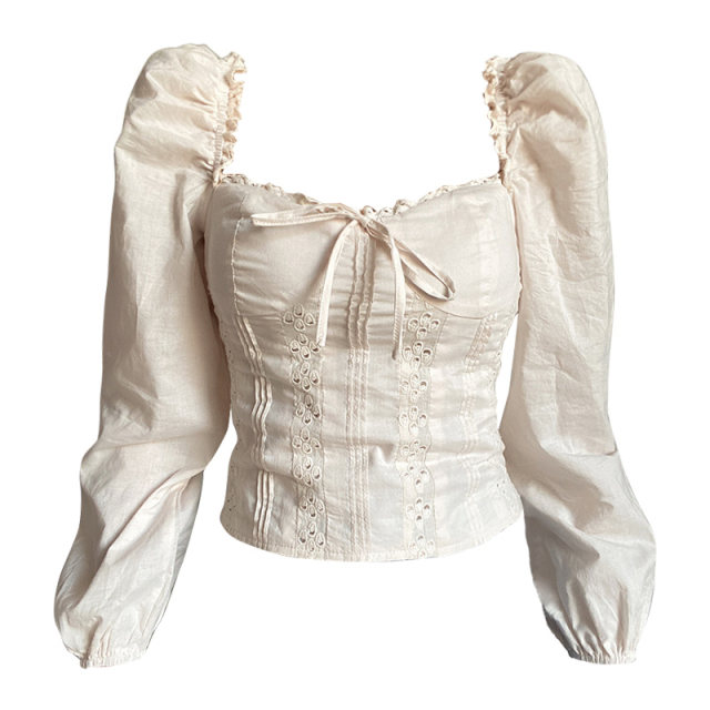 Beran exclusive customized elastic pleated long-sleeved shirt