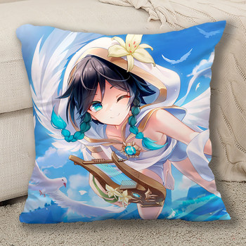 Genshin Impact Wendy pillow cos square ກັບ pillow core game anime ຂອງຂວັນທີ່ຮອງຫົວຕຽງສອງມິຕິ