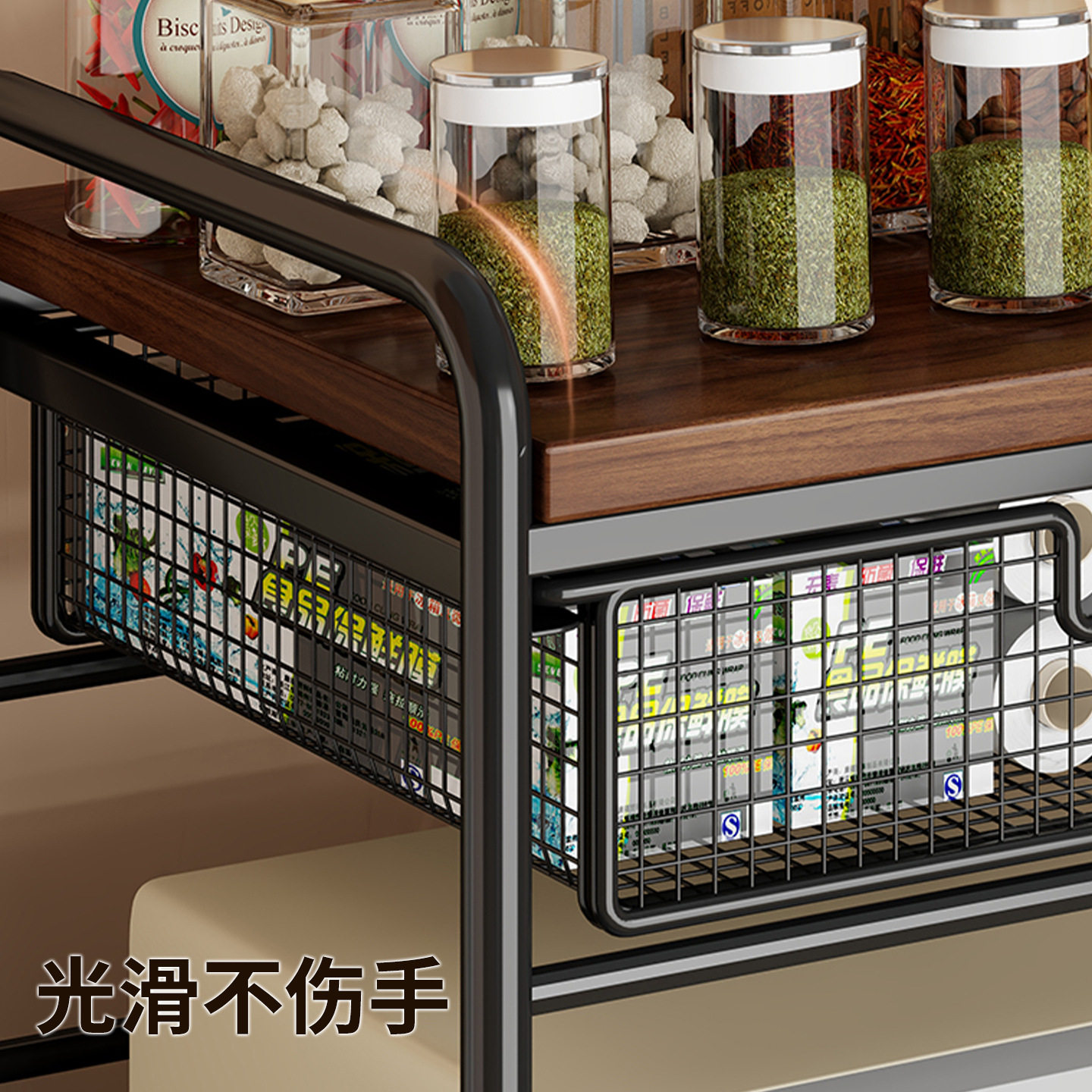 微波炉置物架家用台面桌面双层电饭煲烤箱调味料收纳柜厨房分层框,淘宝优惠券,粉丝福利购,淘宝优惠卷