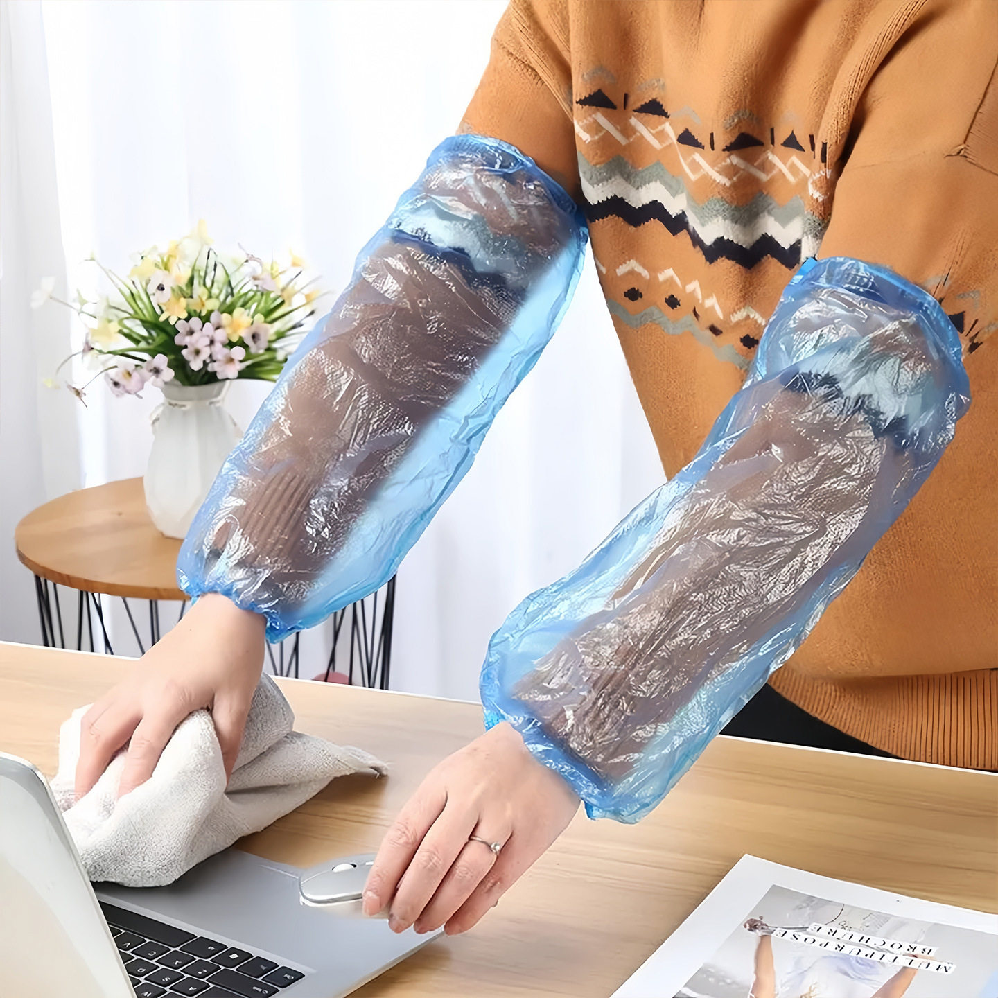 一次性袖套防水防油耐磨加厚塑料套袖厨房洗菜干活耐脏防护套袖,淘宝优惠券,粉丝福利购,淘宝优惠卷