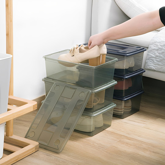 Home shoe box storage box with lid dustproof plastic
