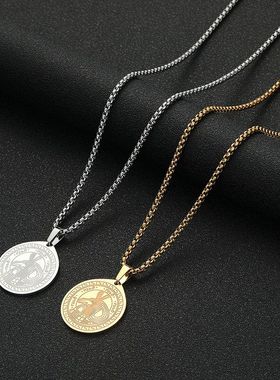 2021新款不锈钢吊坠项链埃及沙漠风暴混乱暴力和古代的外国人项链