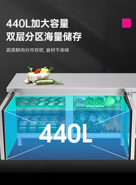乐创工作台不锈钢冷冻柜
