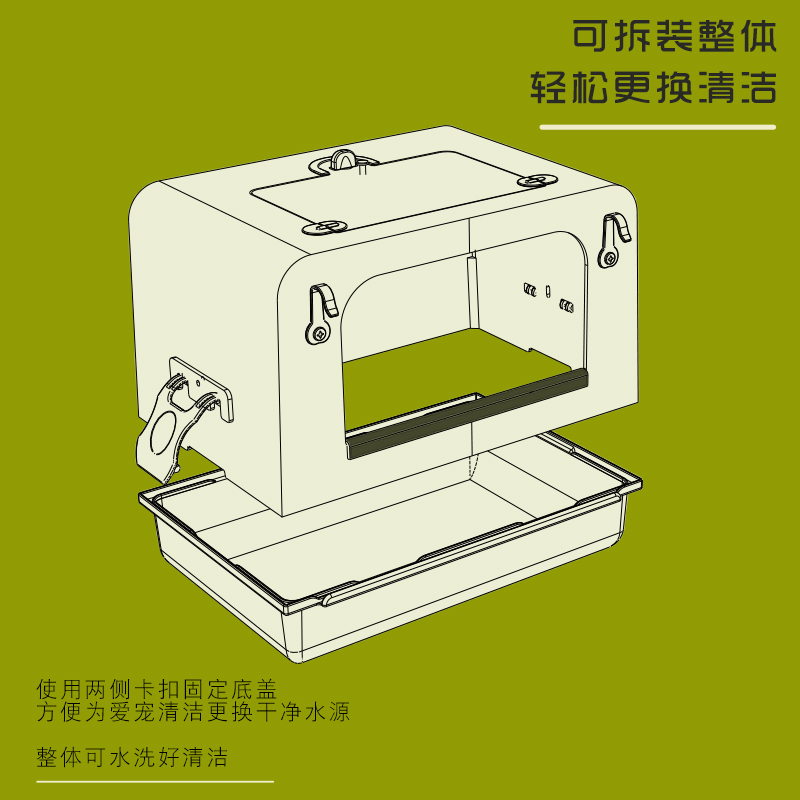 鹦鹉洗澡盆大号玄风牡丹虎皮中小型鹦鹉专用洗澡盒神器鸟洗浴用品 - 图2