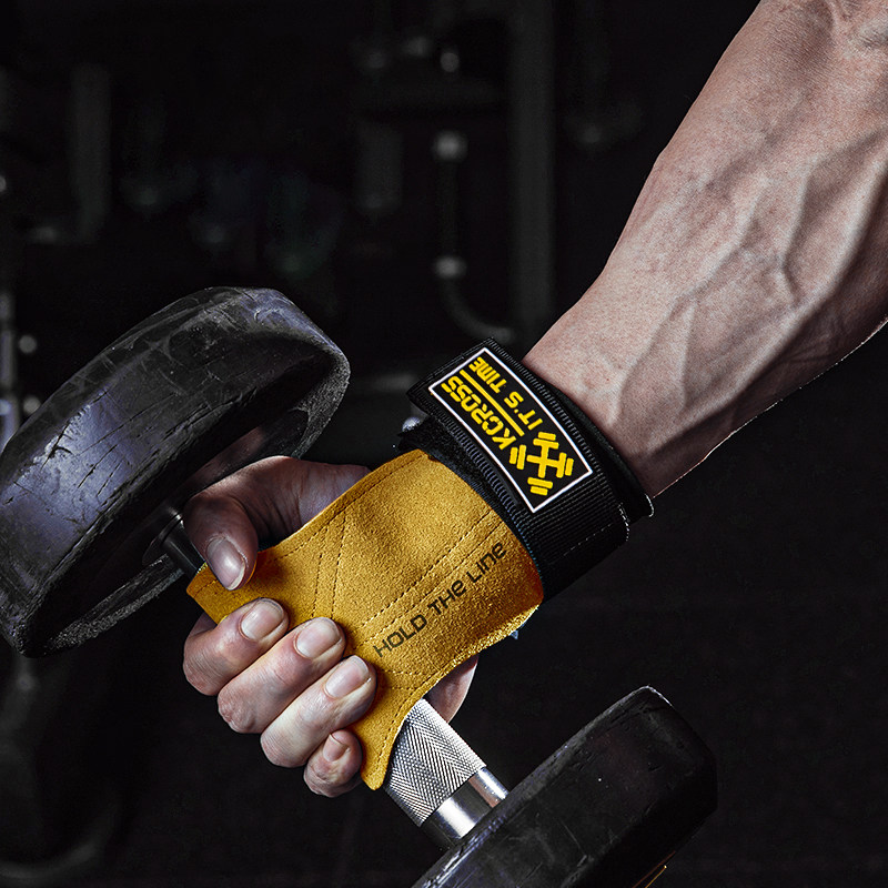 KCROSS硬拉助力带引体向上握力腕带健身手套牛皮护手掌男女单杠,淘宝优惠券,粉丝福利购,淘宝优惠卷