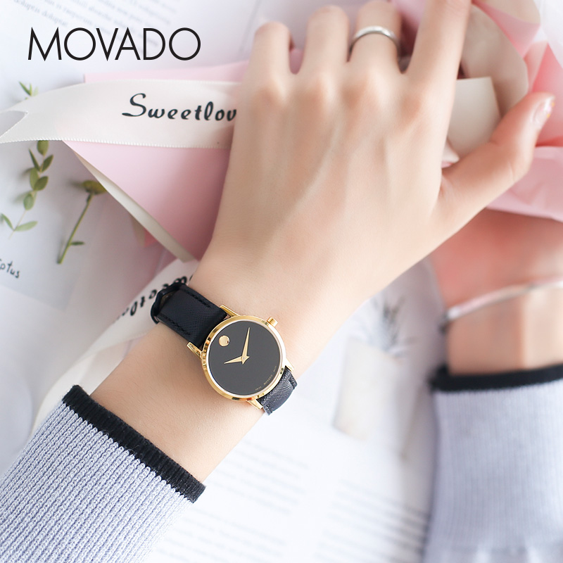 Movado/摩凡陀博物馆系列皮带石英手表女表包豪斯风