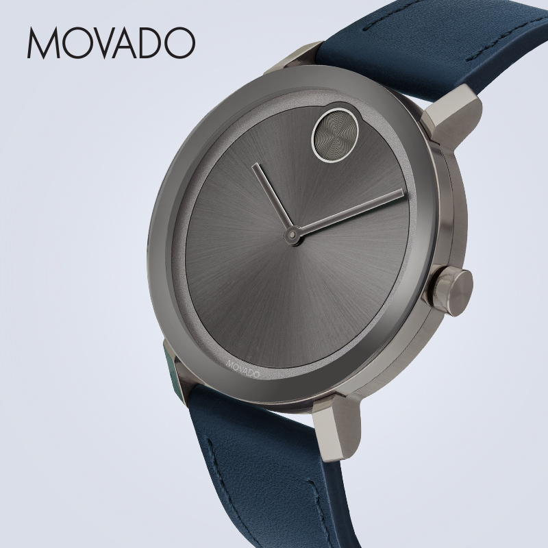 Movado/摩凡陀BOLD系列皮表带石英手表男表简约时尚瑞士官方正品