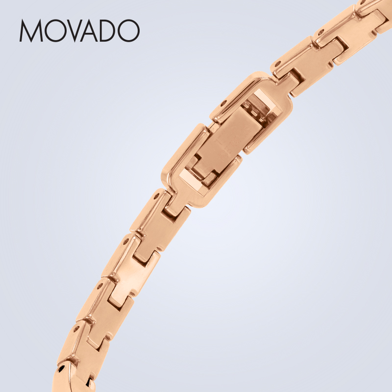 Movado/摩凡陀月熊系列钢带石英手表女表时尚小表盘手镯式手链表