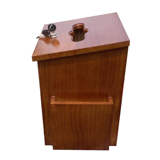 Solid wood new church donation box donation box supports mass customization