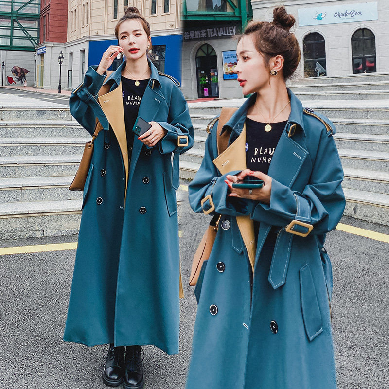 蓝海奕诺2020新款中长款休闲风衣 蓝海奕诺风衣