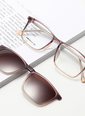 磁吸套镜方形近视墨镜度数偏光镜