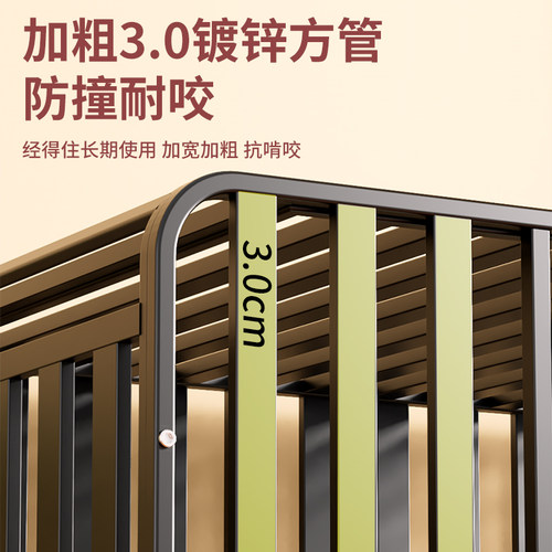 狗笼子大型犬中型犬萨摩耶金毛拉布拉多边牧狗狗带厕所狗笼l-大型 - 图0