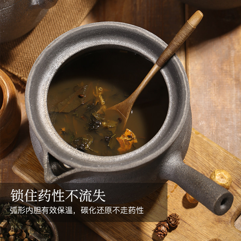 荥经老式无釉中医药砂锅煎药壶家用明火熬药罐汤药锅传统陶土沙锅_虎窝淘