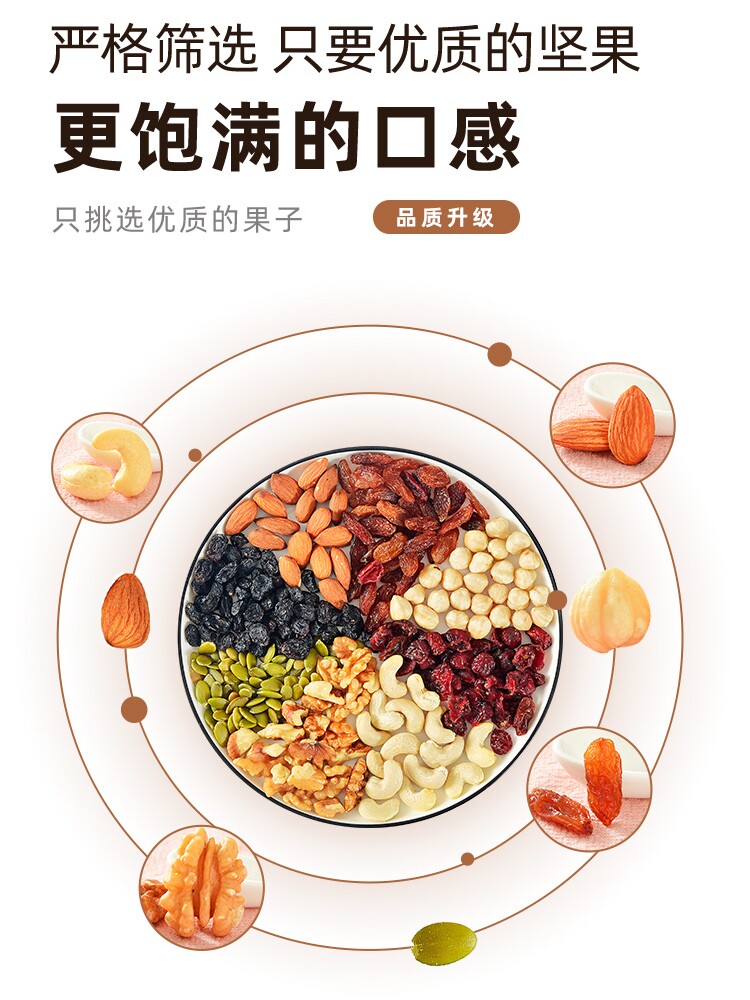 每日坚果混合礼盒30小包休闲大礼包 板牙妹妹坚果礼盒