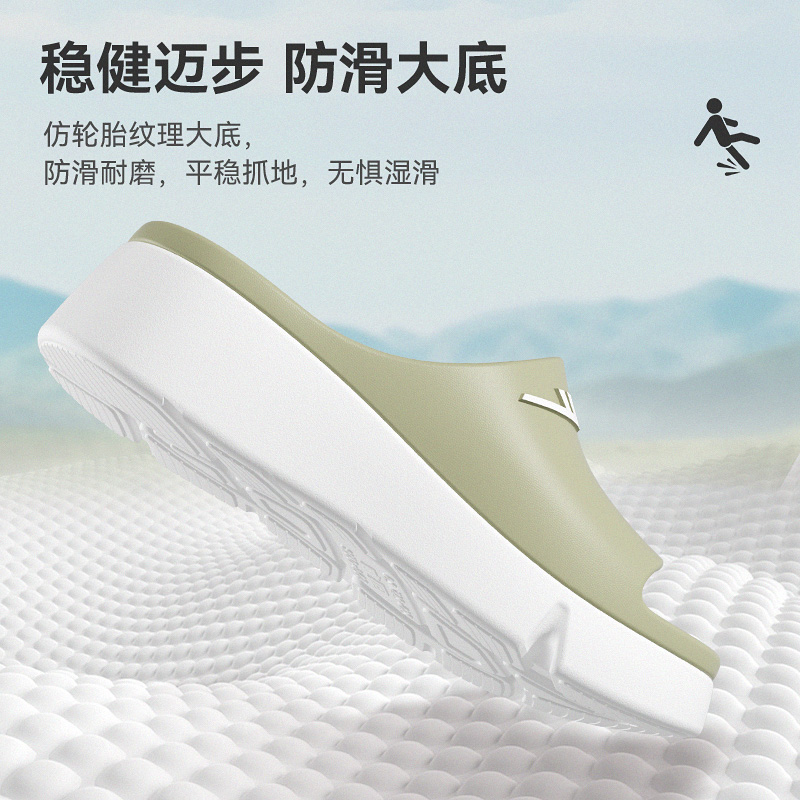 回力厚底拖鞋女时尚外穿增高2025新款防滑夏天踩屎感坡跟凉拖鞋女 - 图2