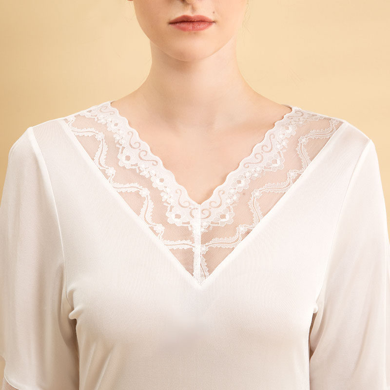 夏季蕾丝性感连体宽松针织居家睡裙 恩曼诗内衣睡裙