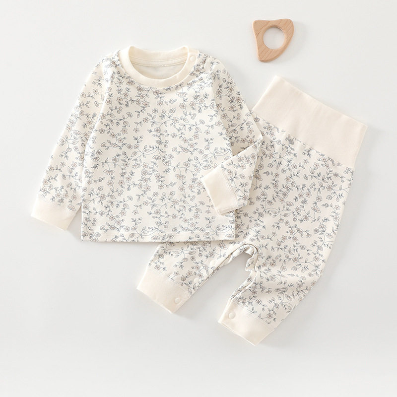 春秋纯棉宝宝高腰套装男睡衣女a类打底秋衣秋裤婴儿内衣套装保暖,淘宝优惠券,粉丝福利购,淘宝优惠卷
