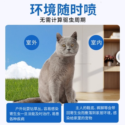 哈尼艾芙驱虫药狗狗喷雾猫咪虱子跳蚤通用体外驱虫非泼罗尼喷剂