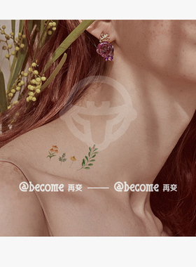 再变纹身贴春风轻抚ins风防水女