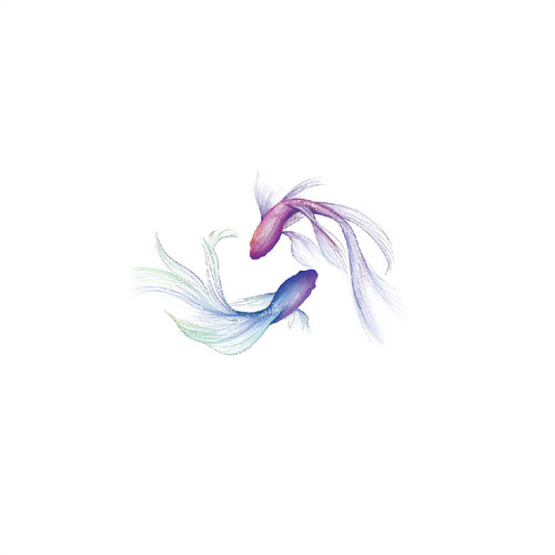 再变 精灵双鱼纹身贴防水持久仿真女ins风纹身师联名高级感彩色14 - 图3