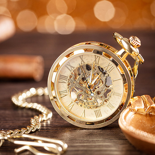 Аниме Джейд Сакуя Скелет Ретро Механические Карманные Часы