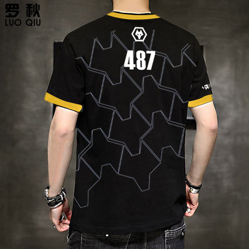 成都狼队战队队服IVL第五人格487同款速干短袖t恤衫男女冰丝半袖 - 图1