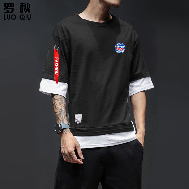 PADI潜水教练协会可定制教练服假两件短袖T恤衫男士中袖5五分袖夏