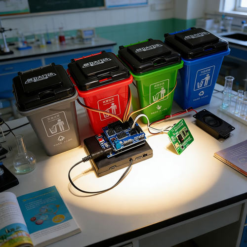 AI离线语音识别分类垃圾桶大学生DIY学习套件arduino智能创客作品 - 图3