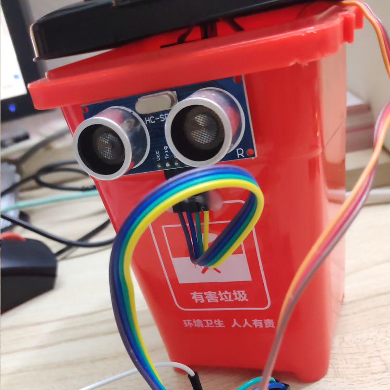 arduino智能垃圾桶超声波自动感应创客竞赛大中小学科技活动作品 - 图2