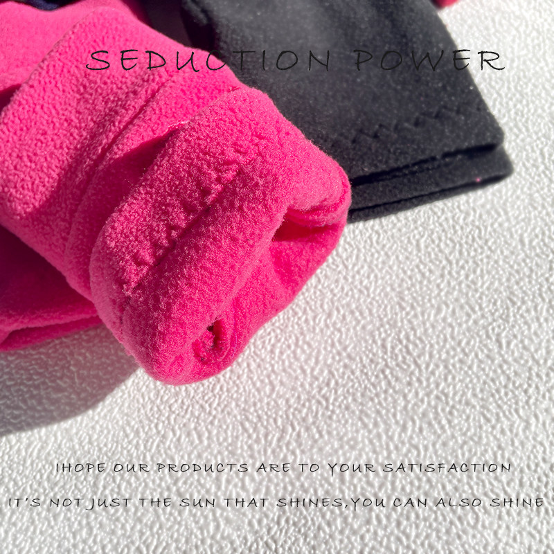 户外抓绒手套运动跑步加厚保暖手套男女生秋冬季打字写字半指手套,淘宝优惠券,粉丝福利购,淘宝优惠卷