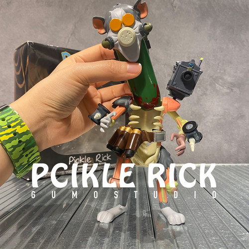GUMO预售Pickle Rick and Morty腌黄瓜瑞克莫蒂武装老鼠正版可动 - 图0